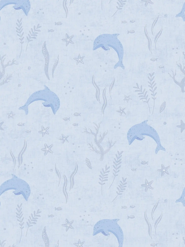 Lilly Luis Light Blue Wallcovering | AS Creation