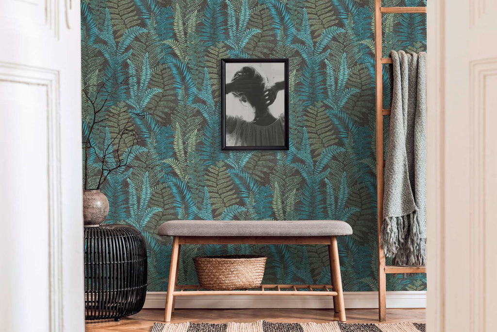 Famous Garden Charcoal Wallcovering | AS Creation