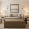 Stone Haven - Mocha Upholstered Ottoman | Architectural Fabrics