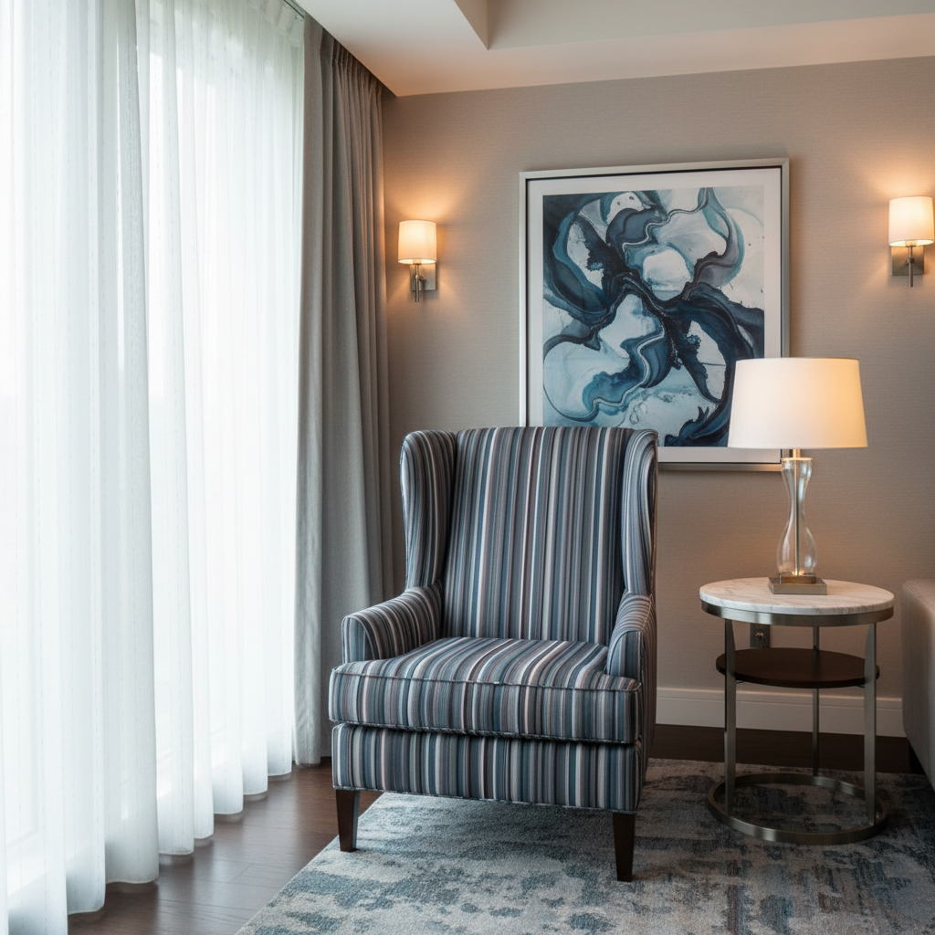 Vista Point - Twilight Upholstered Chair | Architectural Fabrics