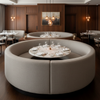 Maya Riviera - Silvergray Upholstered Banquette | Architectural Fabrics