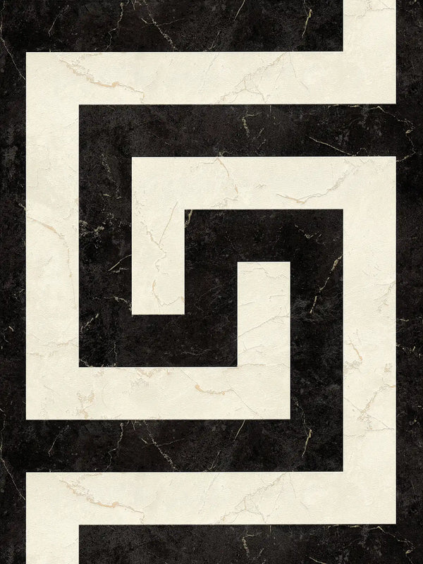 Greek Black Cream Wallcovering | Versace