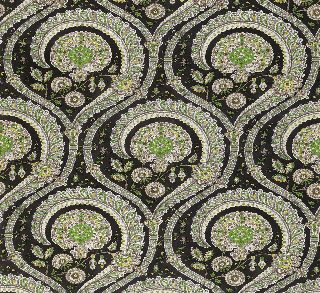DWCY-900249 Nina Campbell Fabric Ebony designer-wallcoverings-los-angeles