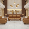 Smooth Pebble Grain Warm Cognac Upholstered Sofa | Architectural Fabrics