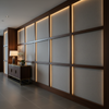 Brushed Linen Weave Stone Gray Upholstered Wall Panel | Architectural Fabrics