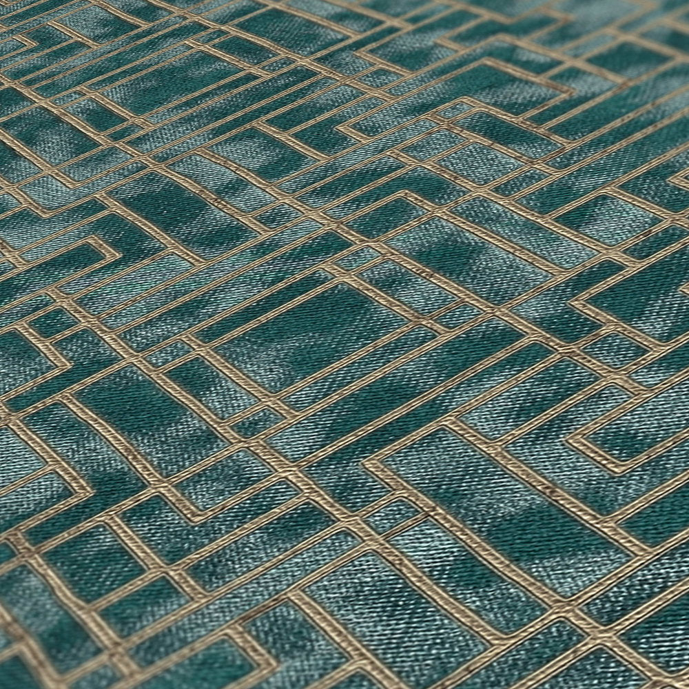 Metropolitan Stories 3 Travel Styles Teal Wallcovering | AS Creation