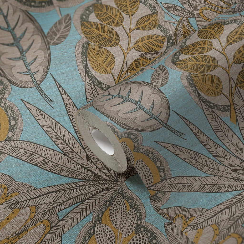 Famous Garden Aqua Wallcovering | AS Creation