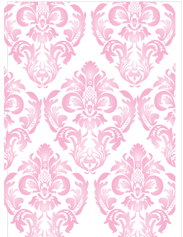 Diane's Damask Romantic - Pastel Pink Traditional | Architectural Wallcoverings