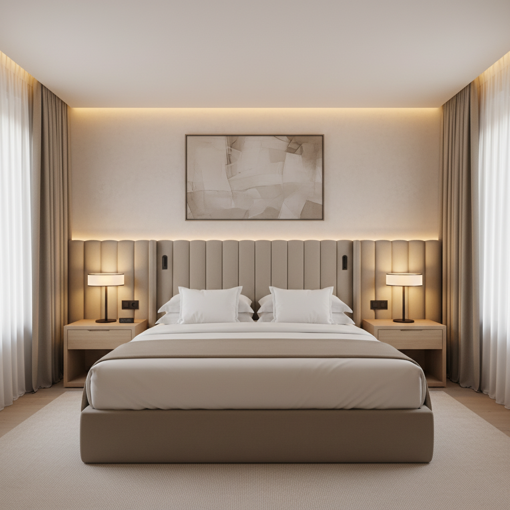 Maho Bay - Enoki Upholstered Headboard | Architectural Fabrics