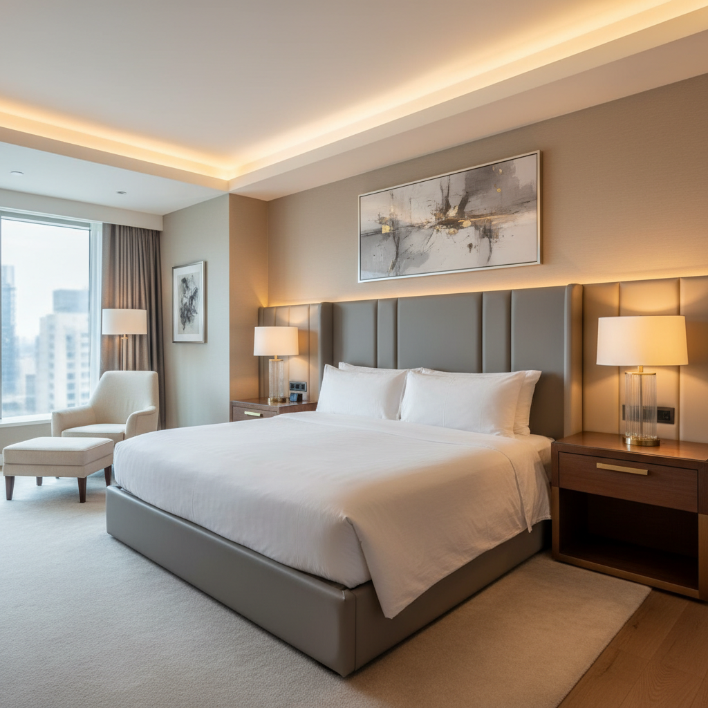 Oilville Ivory Upholstered Headboard | Architectural Fabrics