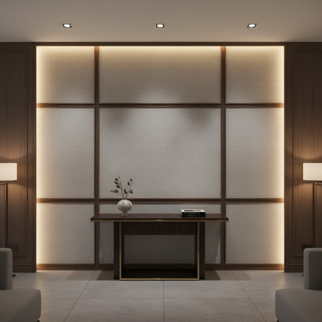 Amalfi - Silver Birch Indoor/Outdoor Vinyl Upholstered Wall Panel | Architectural Fabrics