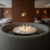 Pinnacle Rock - Graphite Upholstered Banquette | Architectural Fabrics