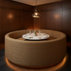 Rattan Bay - Coffee Upholstered Banquette | Architectural Fabrics