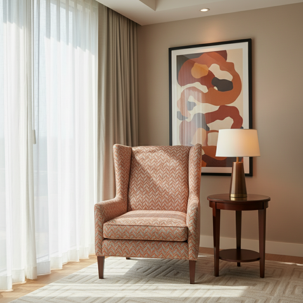 Rum Punch - Persimmon Upholstered Chair | Architectural Fabrics