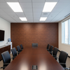 Biscay Bay Leopard Cherry Wood Grain | Hollywood Wallcoverings - Conference Room commercial room setting
