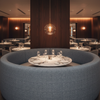 Rattan Bay - Asteroid Upholstered Banquette | Architectural Fabrics