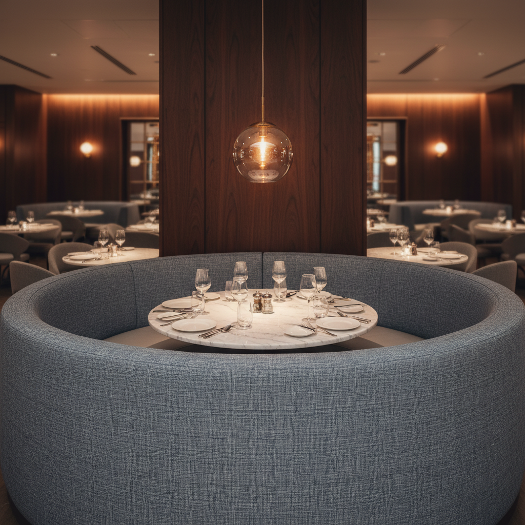 Rattan Bay - Asteroid Upholstered Banquette | Architectural Fabrics
