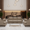 Aspect - Taupe Linen Performance Polyurethane Upholstered Sofa | Architectural Fabrics