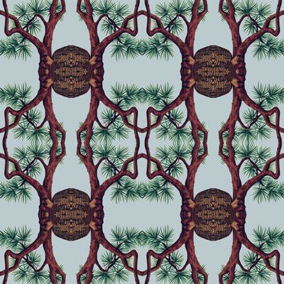 Black Forest Digiwalls                   Wallpaper - Blue Ice - Pattern Design