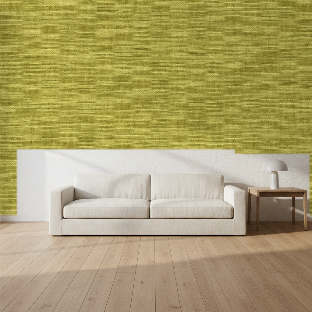 Nantucket Grasscloth Olive Wallcovering | Phillipe Romano room setting