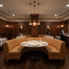 Smooth Matte Finish Caramel Tan Upholstered Banquette | Architectural Fabrics