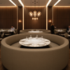 Aarden - Earthen Taupe Silicone Hybrid Upholstered Banquette | Architectural Fabrics