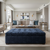 Turf Bay - Cobalt Upholstered Ottoman | Architectural Fabrics