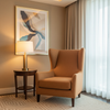 Woven Basketweave Texture Burnt Sienna Upholstered Chair | Architectural Fabrics