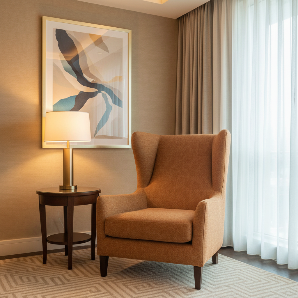 Woven Basketweave Texture Burnt Sienna Upholstered Chair | Architectural Fabrics