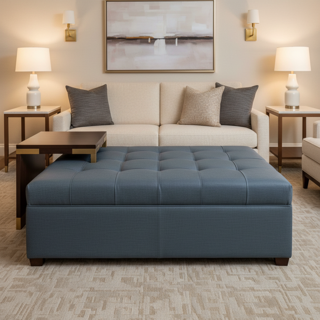 Turneffe - Harbor Upholstered Ottoman | Architectural Fabrics