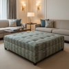 Apache - Verdant Tide Silicone Hybrid Upholstered Ottoman | Architectural Fabrics