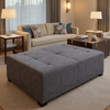 Virgin Gorda - Graphite Upholstered Ottoman | Architectural Fabrics