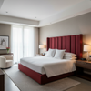 Soper Hole - Red Upholstered Headboard | Architectural Fabrics