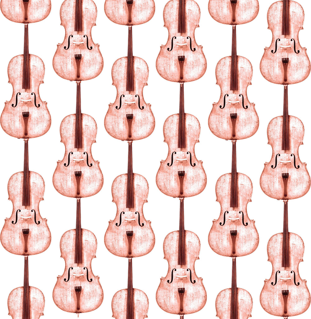 Cello Damask - Faint Red - Pattern Design Lab