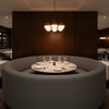 Fine Pebble Grain Charcoal Grey Upholstered Banquette | Architectural Fabrics