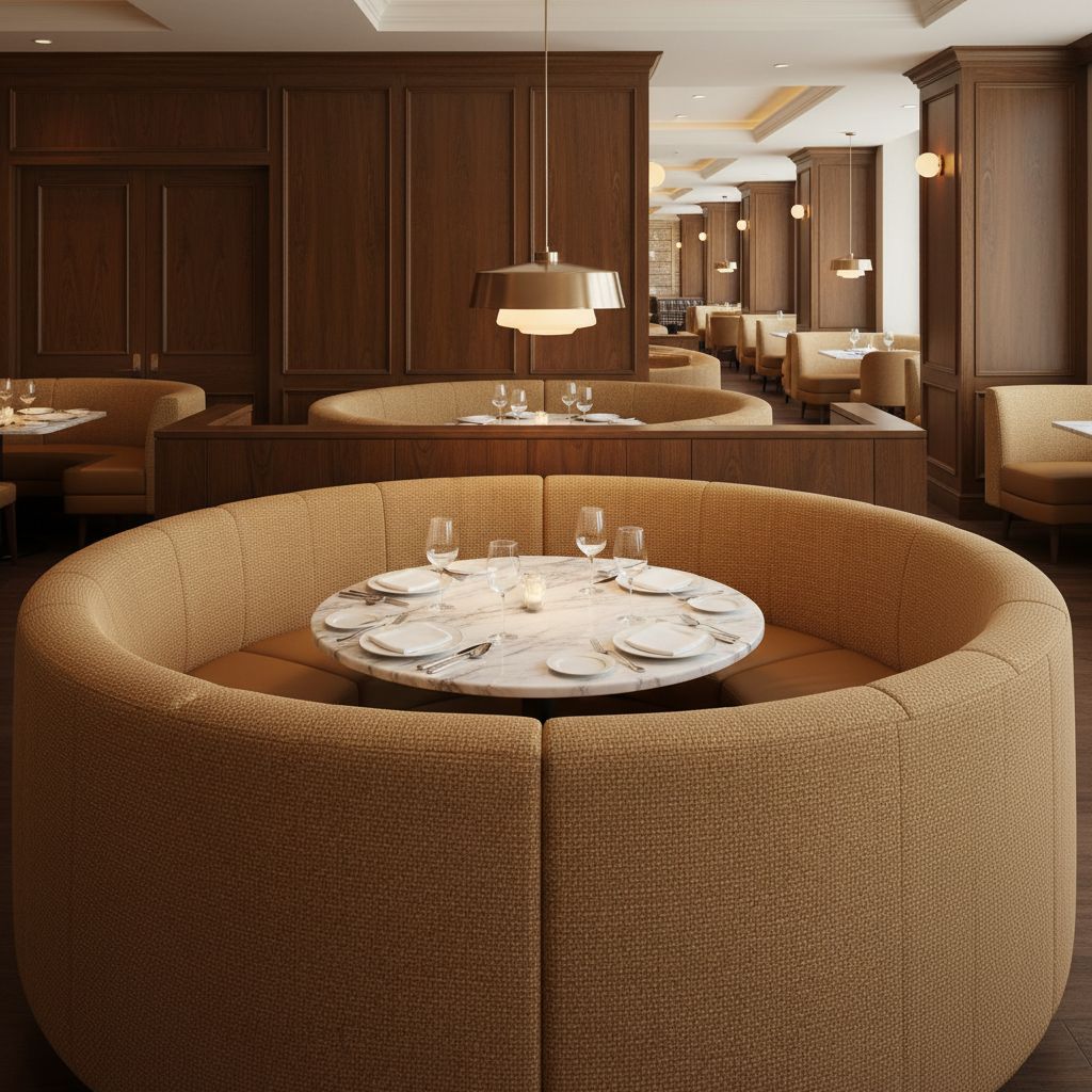 Soufriere - Autumn Upholstered Banquette | Architectural Fabrics