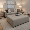 Luxury Cay - Crete Upholstered Ottoman | Architectural Fabrics