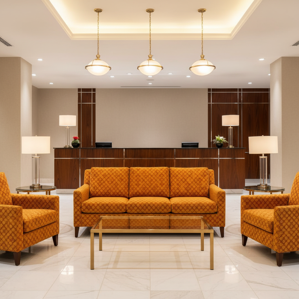 Thatch Cay - Saffron Upholstered Sofa | Architectural Fabrics