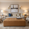 Vintage Harbor - Saddle Upholstered Ottoman | Architectural Fabrics