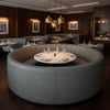 Red Hook - Pewter Upholstered Banquette | Architectural Fabrics