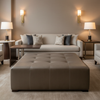 Vintage Harbor - Slate Upholstered Ottoman | Architectural Fabrics