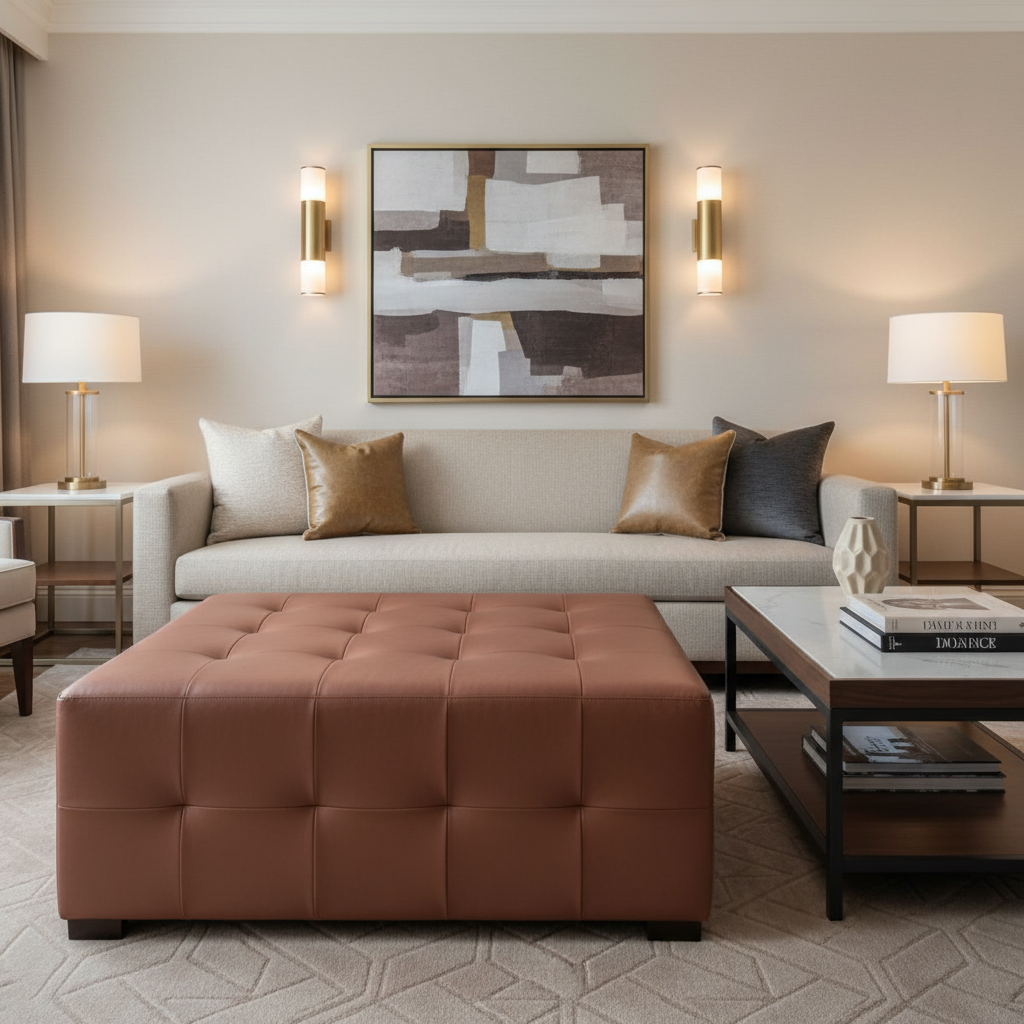 Luxury Cay - Sizzle Upholstered Ottoman | Architectural Fabrics