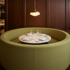 Smooth Pebble Grain Chartreuse Tint Upholstered Banquette | Architectural Fabrics