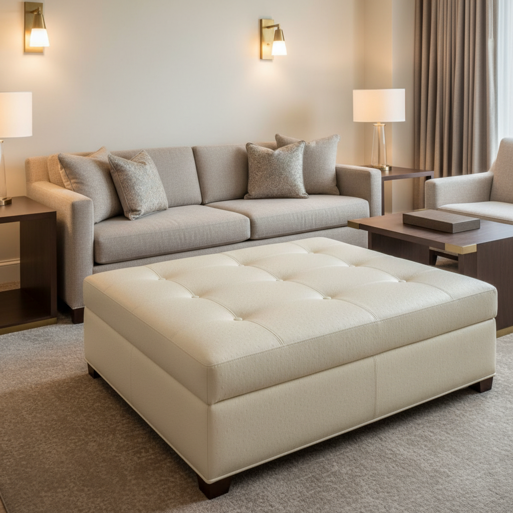 Big Bird - Big Bird Performance Vinyl Upholstered Ottoman | Architectural Fabrics