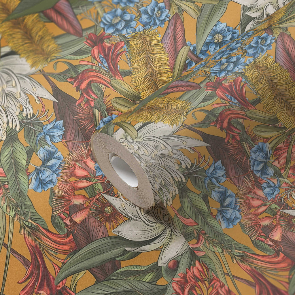 Drawn Into Nature Yellow Wallcovering | AS Creation
