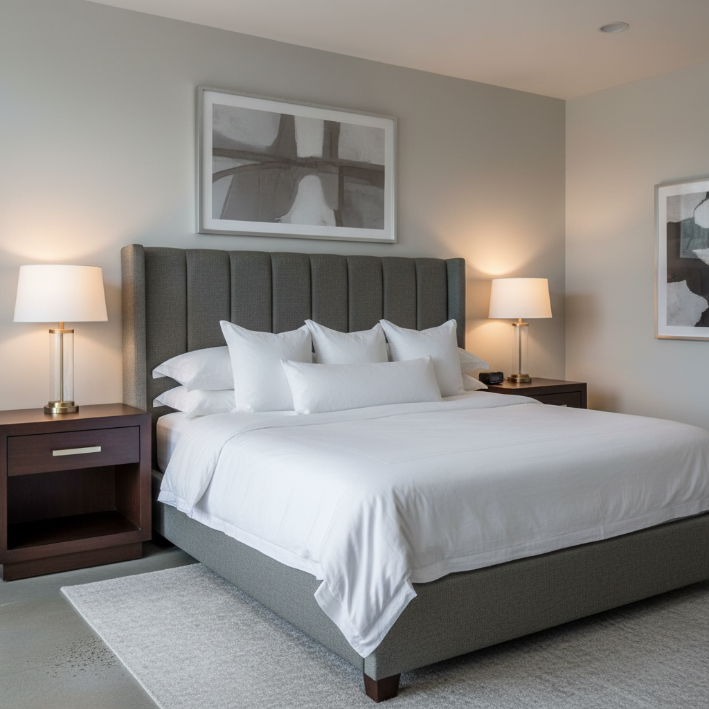 Savannah Bay - Midnight Upholstered Headboard | Architectural Fabrics