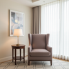 Smooth Matte Texture Mauve Taupe Upholstered Chair | Architectural Fabrics