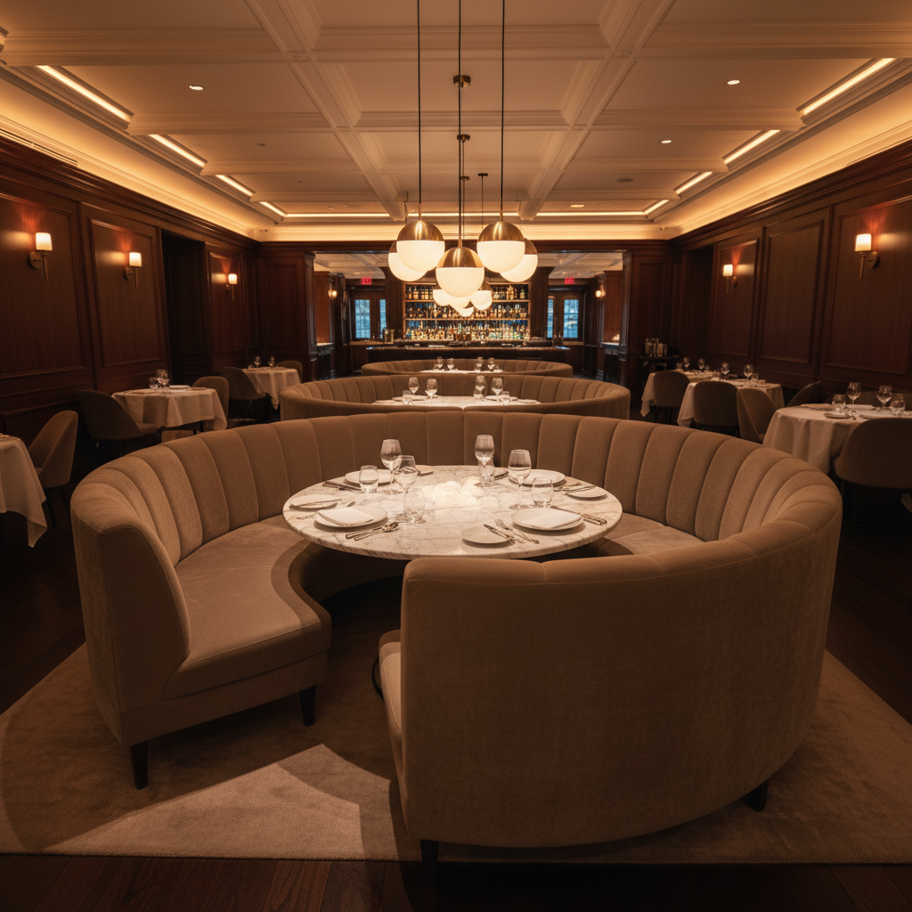 Monterey Hemp Upholstered Banquette | Architectural Fabrics