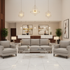 Subtle Textured Grain Soft Stone Upholstered Sofa | Architectural Fabrics