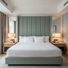 Woven Textured Surface Seafoam Green Upholstered Headboard | Architectural Fabrics
